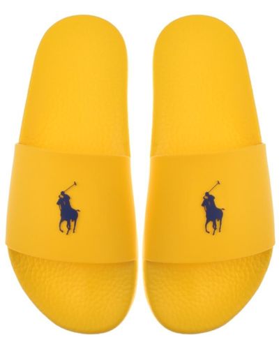 Ralph Lauren Logo Sliders - Yellow