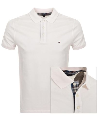 Tommy Hilfiger Logo Polo T Shirt - White