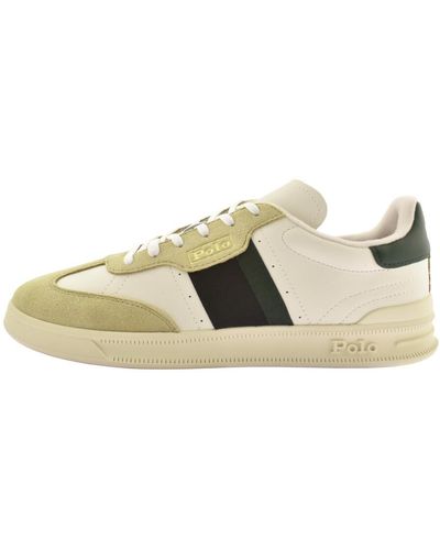 Ralph Lauren Polo Low Top Trainers - Natural