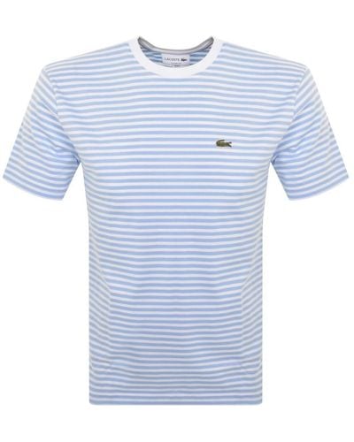 Lacoste Stripe T Shirt - Blue