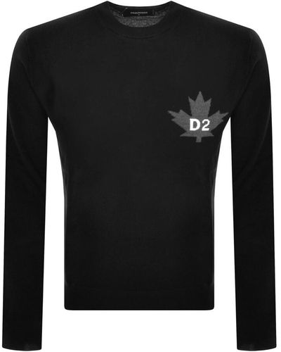 DSquared² Logo Knit Jumper - Black