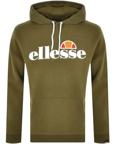 Ellesse Gottero Large Logo Pullover Hoodie - Green
