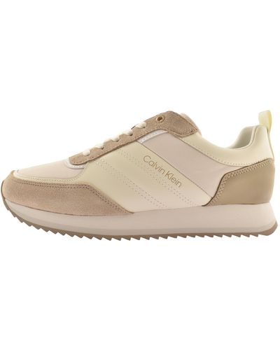 Calvin Klein Low Top Trainers - Natural