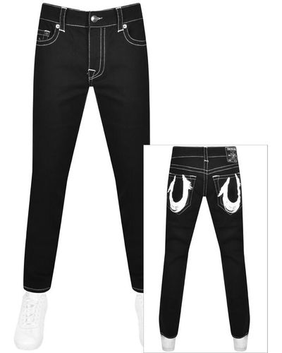 True Religion Rocco Painted Horseshoe Jeans - Black