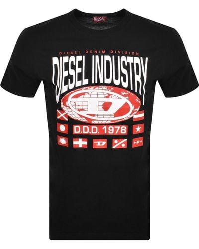 DIESEL T Diegor L8 Logo T Shirt - Black