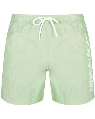 Armani Emporio Logo Swim Shorts - Green