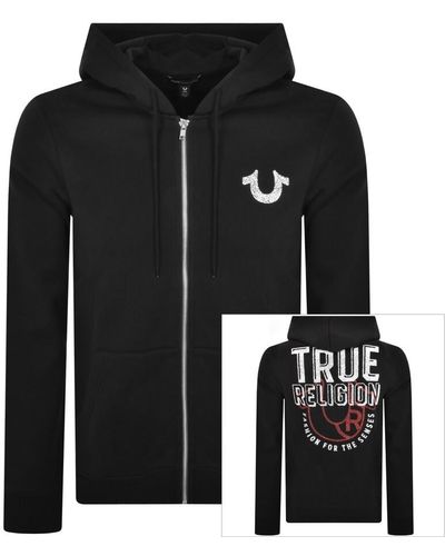 True Religion Core Zip Up Hoodie - Black
