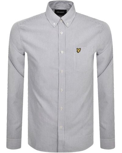 Lyle & Scott Stripe Oxford Shirt - Gray