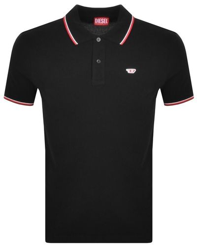DIESEL T Smith D Polo T Shirt - Black