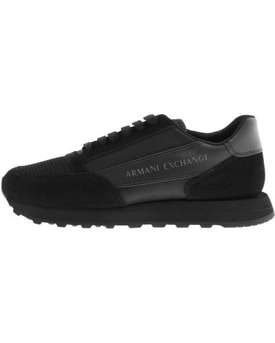 Armani Exchange Logo Sneakers - Black