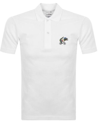 Lacoste X Netflix Short Sleeved Polo T Shirt - White