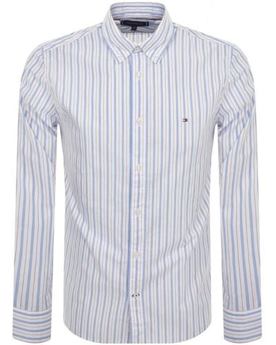 Tommy Hilfiger Stripe Long Sleeve Shirt - Blue