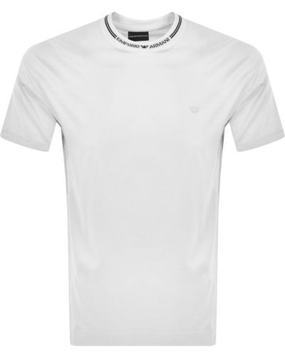 Armani Emporio Crew Neck Logo T Shirt - White