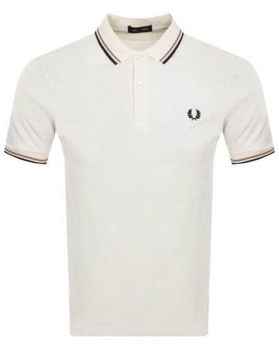 Fred Perry Twin Tipped Polo T Shirt - White