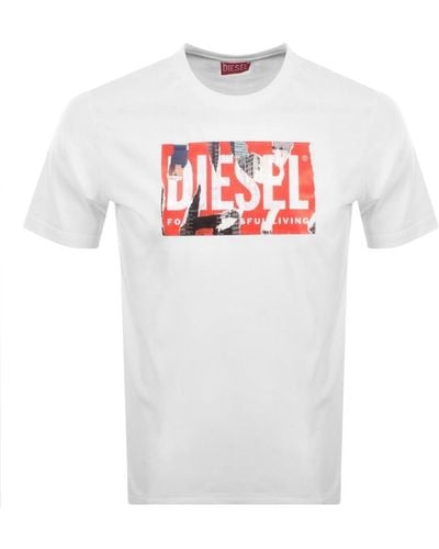 DIESEL T Just L13 T Shirt - White