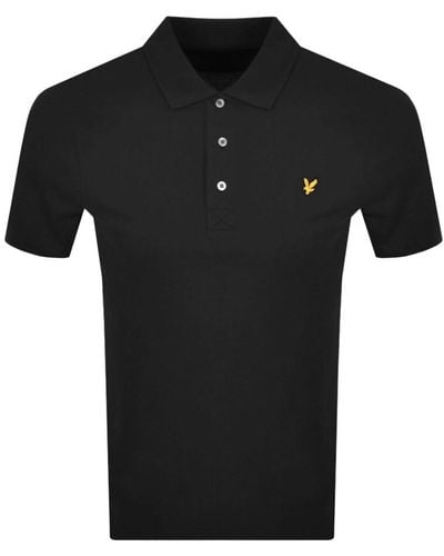 Lyle & Scott Short Sleeved Polo T Shirt - Black