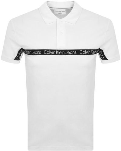 Buy CALVIN KLEIN JEANS Red Solid Cotton Slim Fit Mens Polo T-Shirt