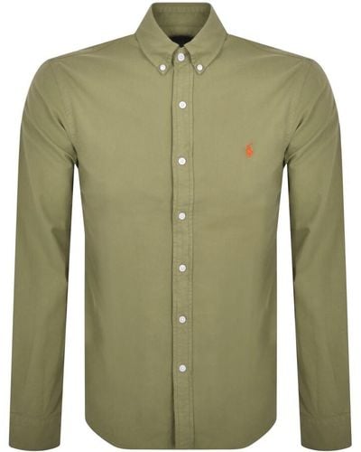 Ralph Lauren Oxford Long Sleeved Shirt - Green