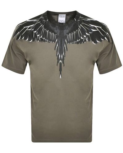 Marcelo Burlon Icon Wings T Shirt - Green