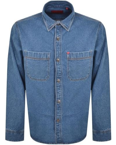 HUGO Erato Overshirt Jacket - Blue