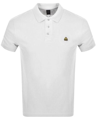 Moose Knuckles Pique Polo T Shirt - White