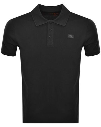Alpha Industries X Fit Polo T Shirt - Black