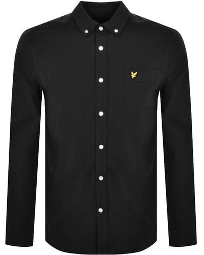 Lyle & Scott Oxford Long Sleeve Shirt - Black