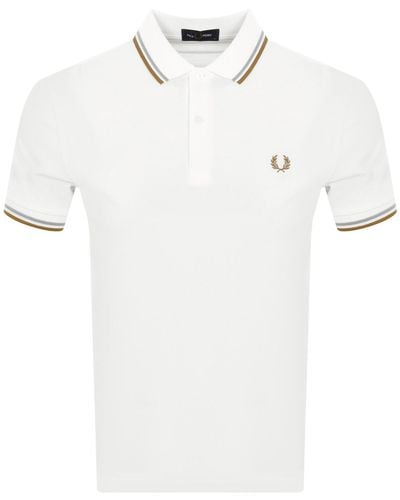 Fred Perry Twin Tipped Polo T Shirt - White