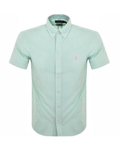 Ralph Lauren Stripe Short Sleeved Shirt - Green