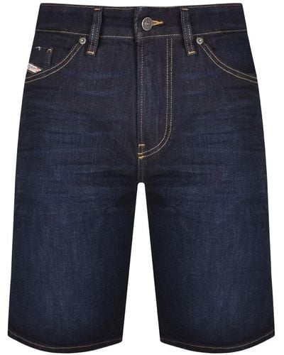DIESEL Denim Dark Wash Shorts - Blue