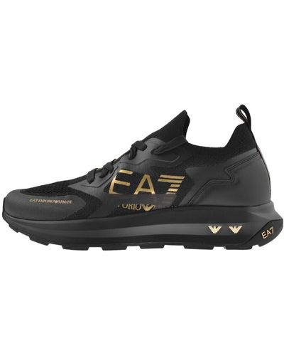 EA7 Emporio Armani Logo Sneakers - Black