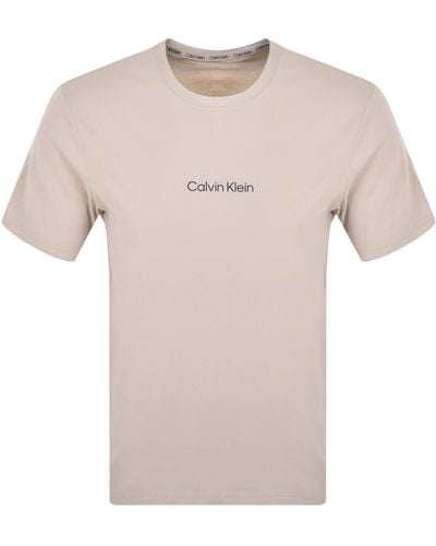 Calvin Klein Crew Neck Lounge T Shirt - Natural