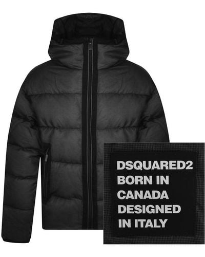 DSquared² Logo Windbreaker Jacket Gray - Black
