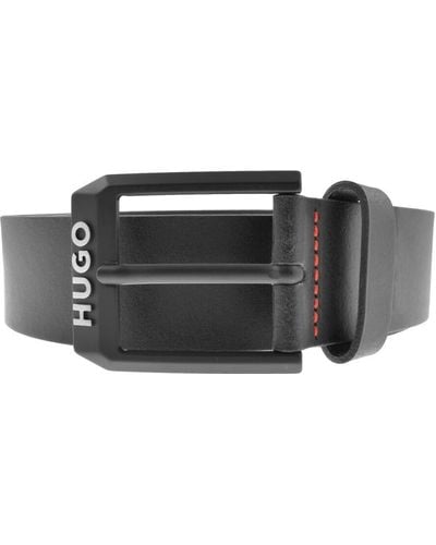 HUGO Gelio Leather Belt - Black