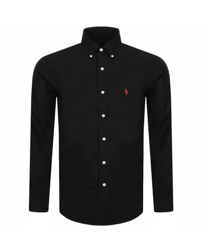 Ralph Lauren Slim Fit Long Sleeve Shirt - Black