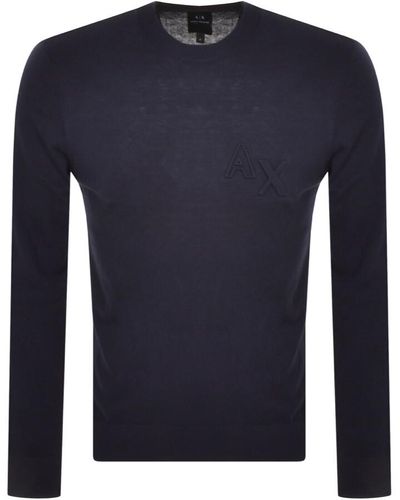 Armani Exchange Knitted Pullover - Blue