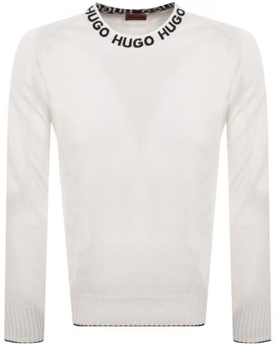 HUGO Smarlo Knit Jumper - White