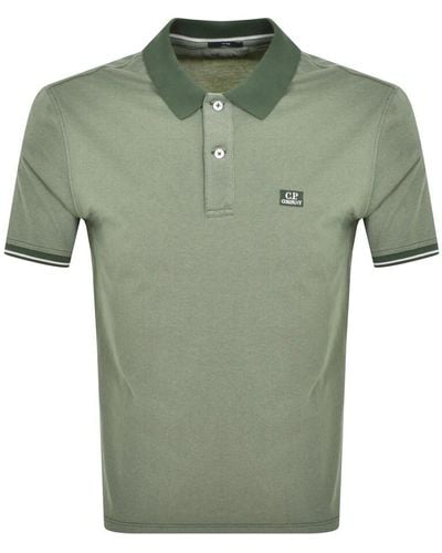 C.P. Company Cp Company Piquet Polo T Shirt - Green