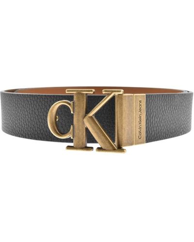 Calvin Klein Jeans Mono Round Logo Belt - Brown