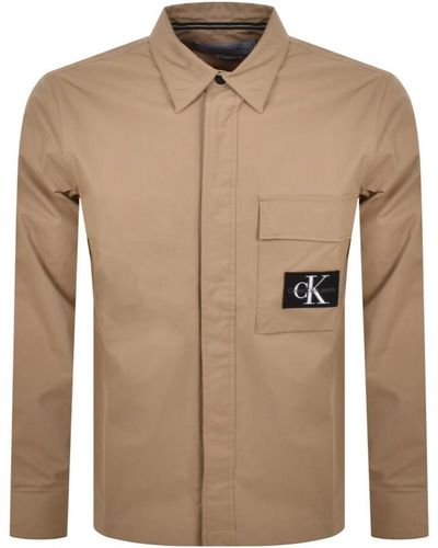 Calvin Klein Jeans Ripstop Overshirt - Brown