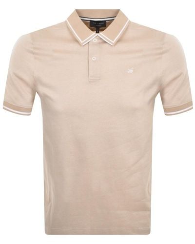 Ted Baker Helta Slim Fit Polo T Shirt - Natural