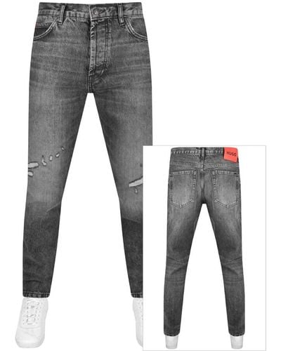 HUGO 634 Tapered Fit Jeans - Gray