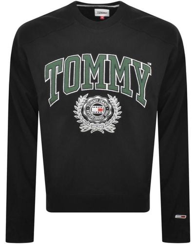 Tommy Hilfiger Boxy College Sweatshirt - Black