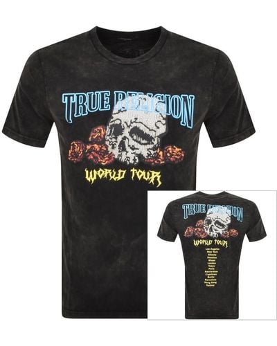 True Religion True Skull T Shirt - Black