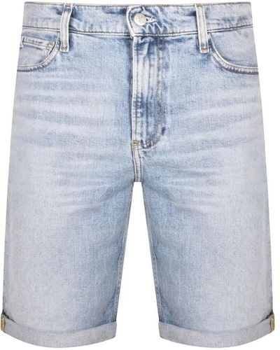 Calvin Klein Jeans Light Wash Denim Shorts - Blue