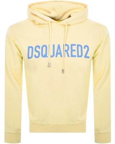 DSquared² Logo Pullover Hoodie - Yellow