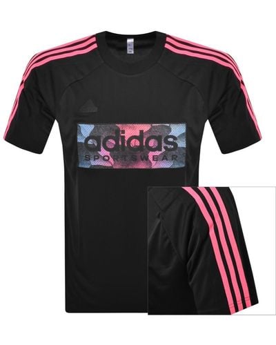 adidas Originals Adidas Sportswear Tiro Mesh Logo T Shirt - Black