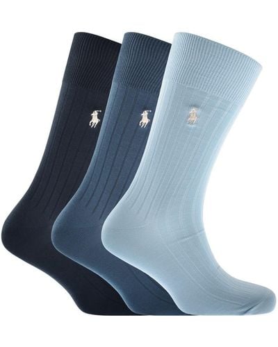 Ralph Lauren 3 Pack Socks - Blue