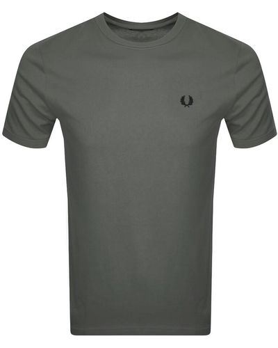 Fred Perry Ringer T Shirt - Grey