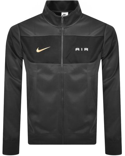 Nike Crew Neck Logo Full Zip Track Top - Black